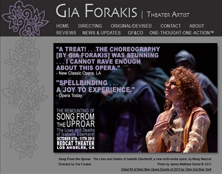 Gia Forakis Theater Artist
